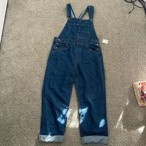 NWT Free People Denim Overalls Sz M